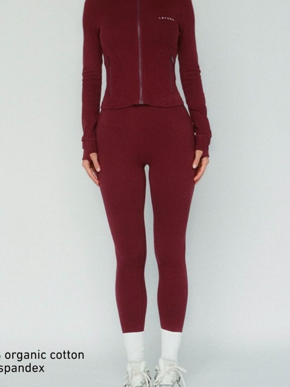 LAYERE cherry red leggings